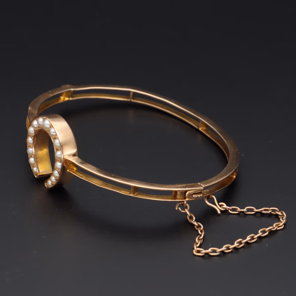 15ct Yellow Gold Horseshoe Bracelet