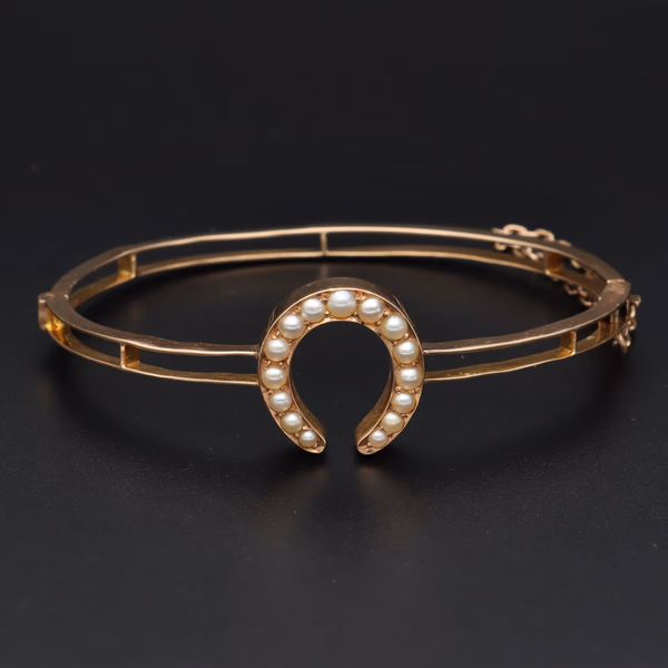 15ct Yellow Gold Horseshoe Bracelet