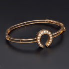 15ct Yellow Gold Horseshoe Bracelet