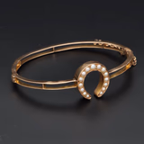 15ct Yellow Gold Horseshoe Bracelet