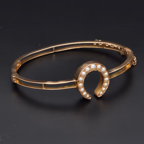 15ct Yellow Gold Horseshoe Bracelet
