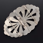 Danish 830 Silver Deco Nurses Belt Buckle by Bernhard Hertz