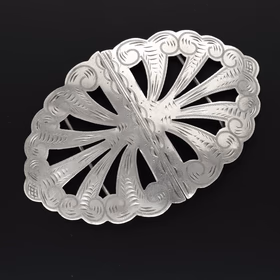 Danish 830 Silver Deco Nurses Belt Buckle by Bernhard Hertz