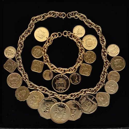 The Franklin Mint ‘The Golden Caribbean’ Necklace and Bracelet image-1