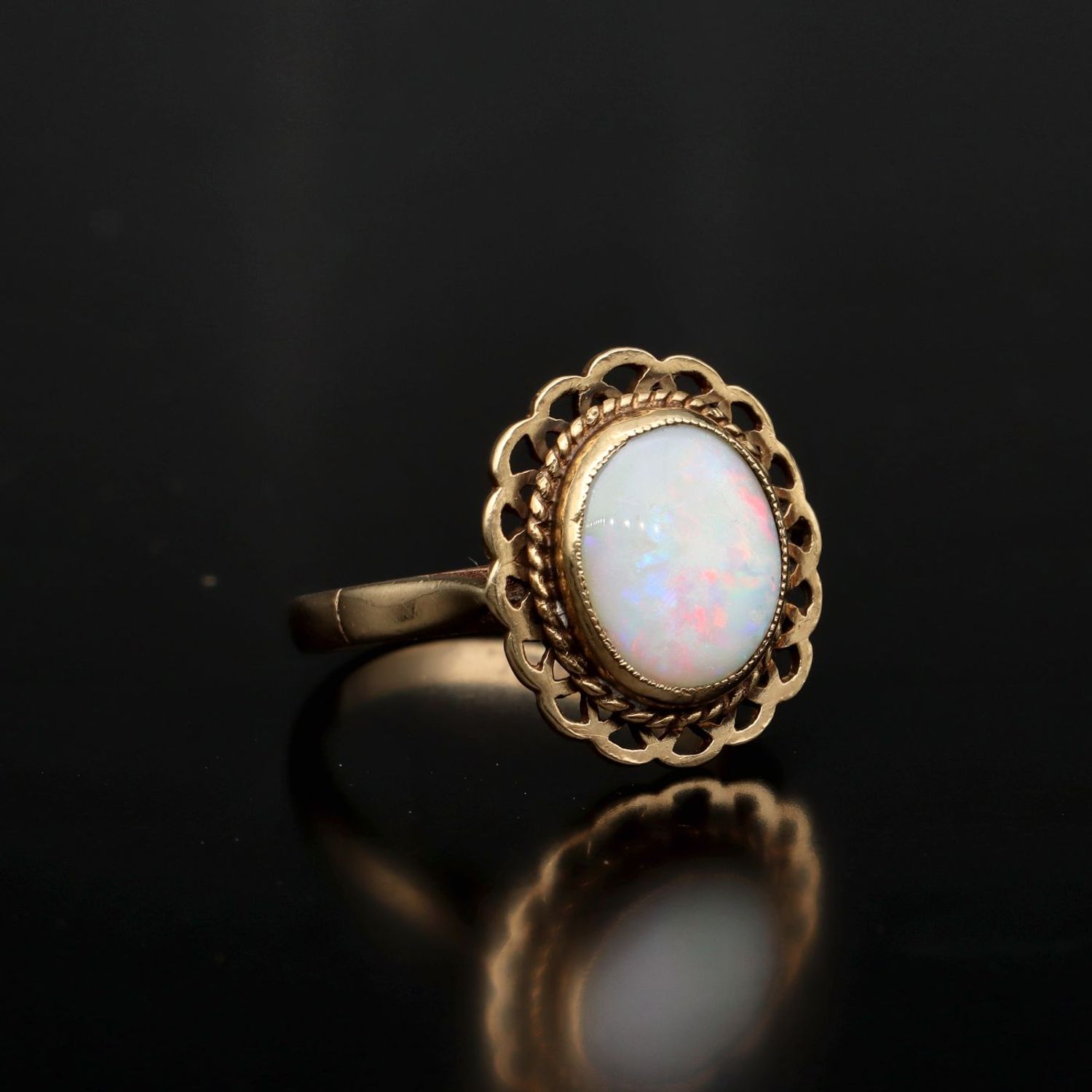 Vintage 9ct Gold Opal Ring Jewellery Gold Hemswell Antique