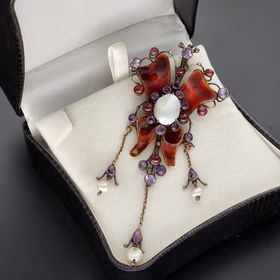 Silver & Enamel Arts & Crafts Brooch