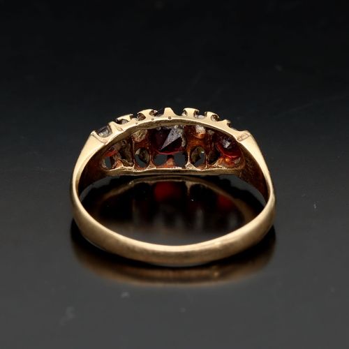 9ct Yellow Gold Ruby and Diamond Ring image-5