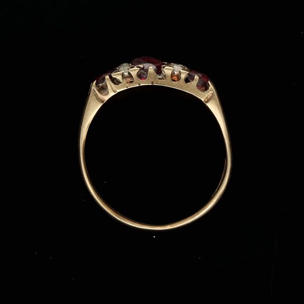 9ct Yellow Gold Ruby and Diamond Ring