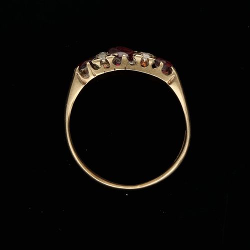 9ct Yellow Gold Ruby and Diamond Ring image-6