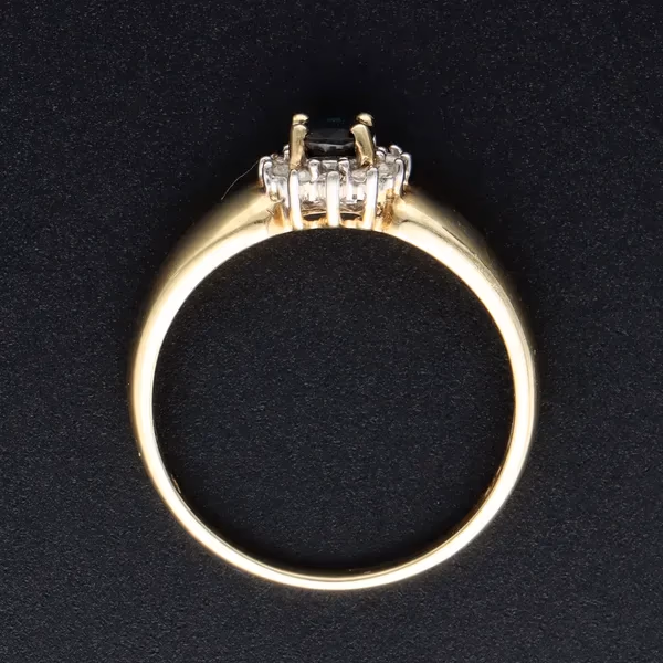 Gold Sapphire Diamond Ring