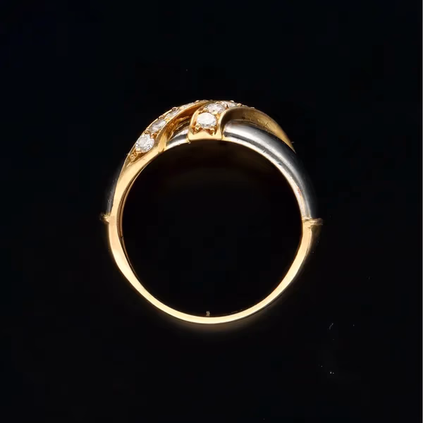 18ct Bi-colour Gold Brilliant cut Diamond Ring