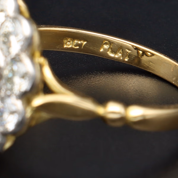 18ct Yellow Gold Cluster Ring