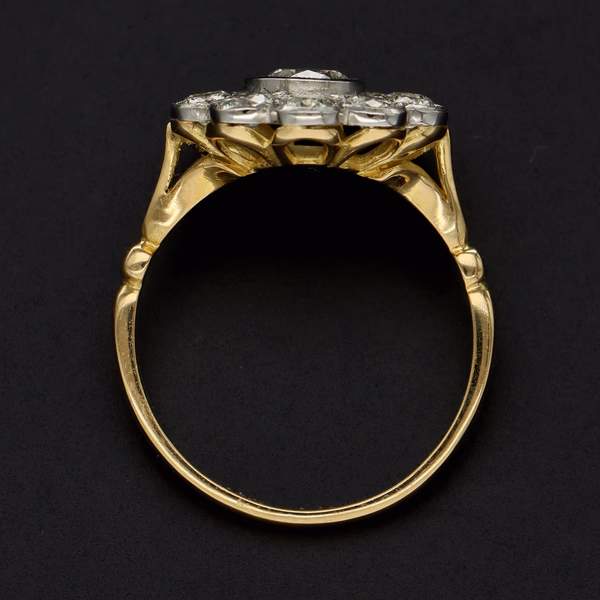 18ct Yellow Gold Cluster Ring