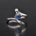 18ct Gold Diamond and Cabochon Sapphire Ring