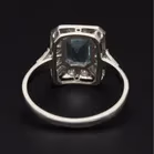 Platinum Aqua and Diamond Ring