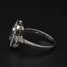 Platinum Aqua and Diamond Ring
