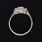 Platinum Aqua and Diamond Ring
