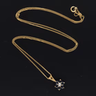 9ct Gold Diamond and Sapphire Pendant and Chain