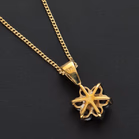 9ct Gold Diamond and Sapphire Pendant and Chain
