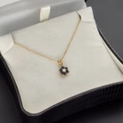 9ct Gold Diamond and Sapphire Pendant and Chain