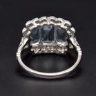 18ct White Gold Aquamarine Diamond Ring