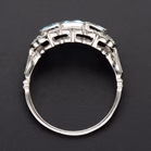 18ct White Gold Aquamarine Diamond Ring