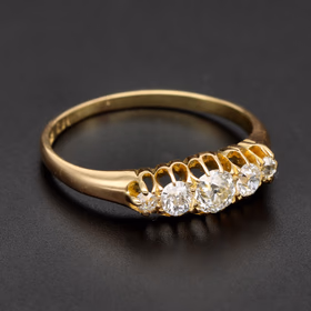 18ct Gold Five Stone Diamond Ring