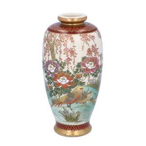 Early 20th Century Satsuma Vase with Polychrome Enamel Decoration