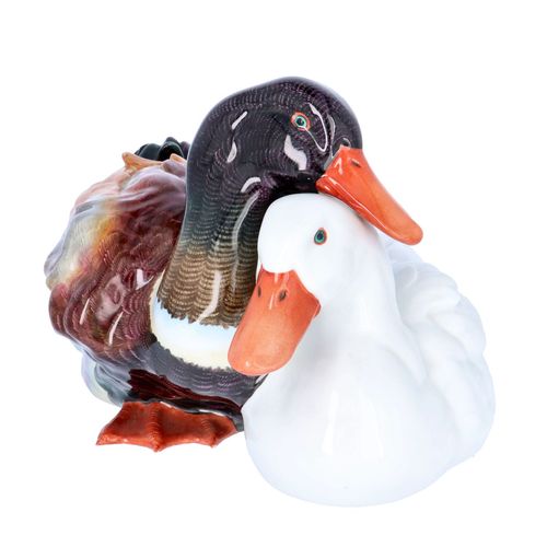 Hungarian Herend Porcelain Duck Group image-1