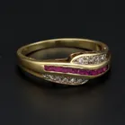 14ct Gold Ruby Diamond Ring