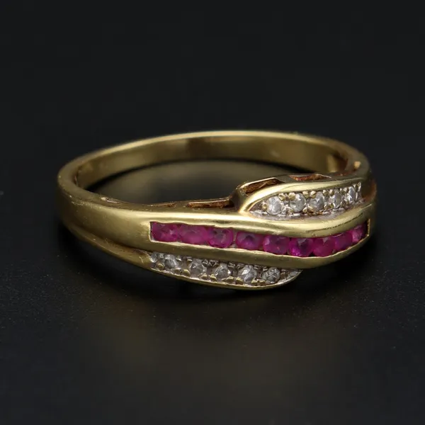 14ct Gold Ruby Diamond Ring