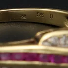 14ct Gold Ruby Diamond Ring