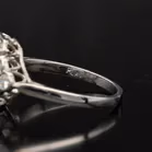 Aquamarine and Diamond Platinum Ring