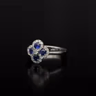 18ct Gold Diamond and Sapphire Ring
