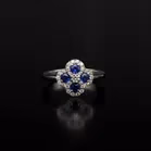 18ct Gold Diamond and Sapphire Ring