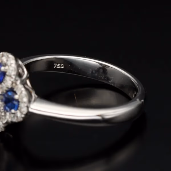 18ct Gold Diamond and Sapphire Ring