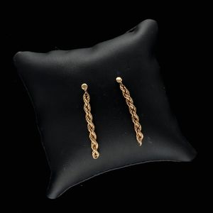 Vintage 9ct Gold Rope Earrings