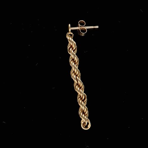 Vintage 9ct Gold Rope Earrings image-3