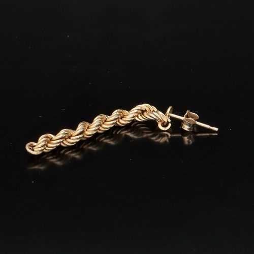 Vintage 9ct Gold Rope Earrings image-4