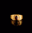 360° view of The Ancient Roman Garnet Cabochon Engraved Clover Ring