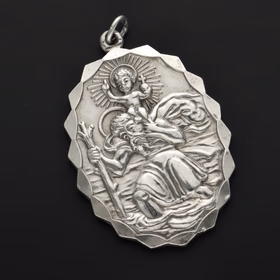 Georg Jensen Double Sided St Christopher Pendant