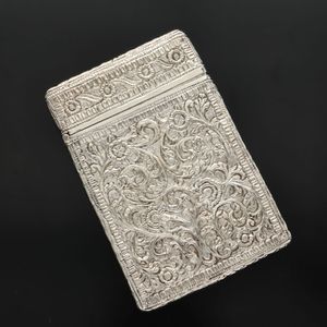 Antique Anglo Indian Silver Card Case