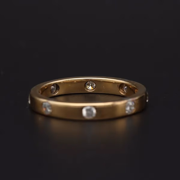 18ct Yellow Gold Diamond Band Ring