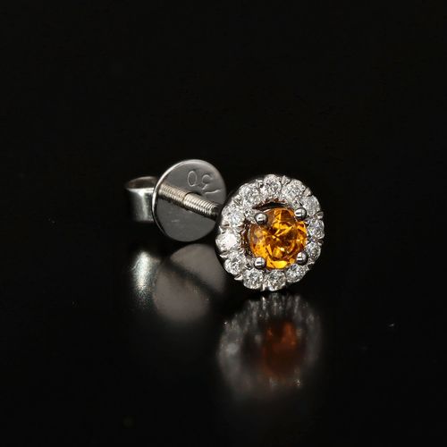 18ct Gold Diamond and Citrine Drop or Stud Earrings image-4