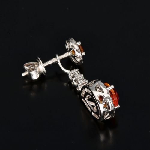 18ct Gold Diamond and Citrine Drop or Stud Earrings image-6