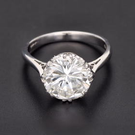 18ct White Gold Solitaire 3.80ct Diamond Ring