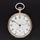 Antique Zenith Gents Silver 800 Open-Faced Pocket Watch