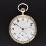 Antique Zenith Gents Silver 800 Open-Faced Pocket Watch