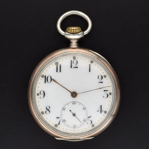 Antique Zenith Gents Silver 800 Open-Faced Pocket Watch