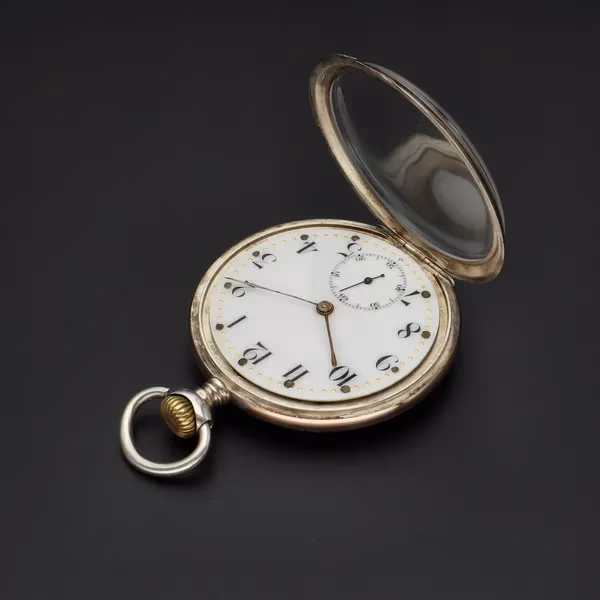 Antique Zenith Gents Silver 800 Open-Faced Pocket Watch